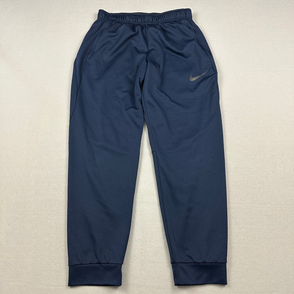 Nike Pants Men Extra Large Blue Tapered Fleece Joggers Dri Fit Sweatpants XL *